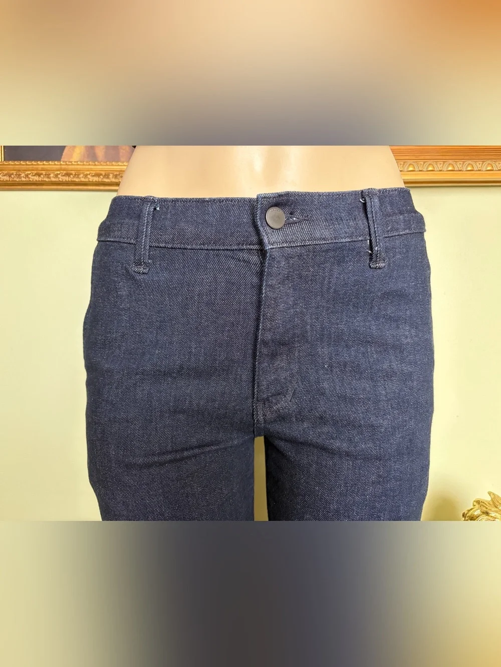 Uniqlo Dark Indigo High-Wasted Soft Stretchy Denim Jeans Size 4 September Fall